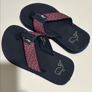 Vineyard Vines Black and Red Flip Flops
